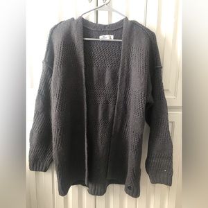 Hollister Gray Long Sleeve Knit Cardigan